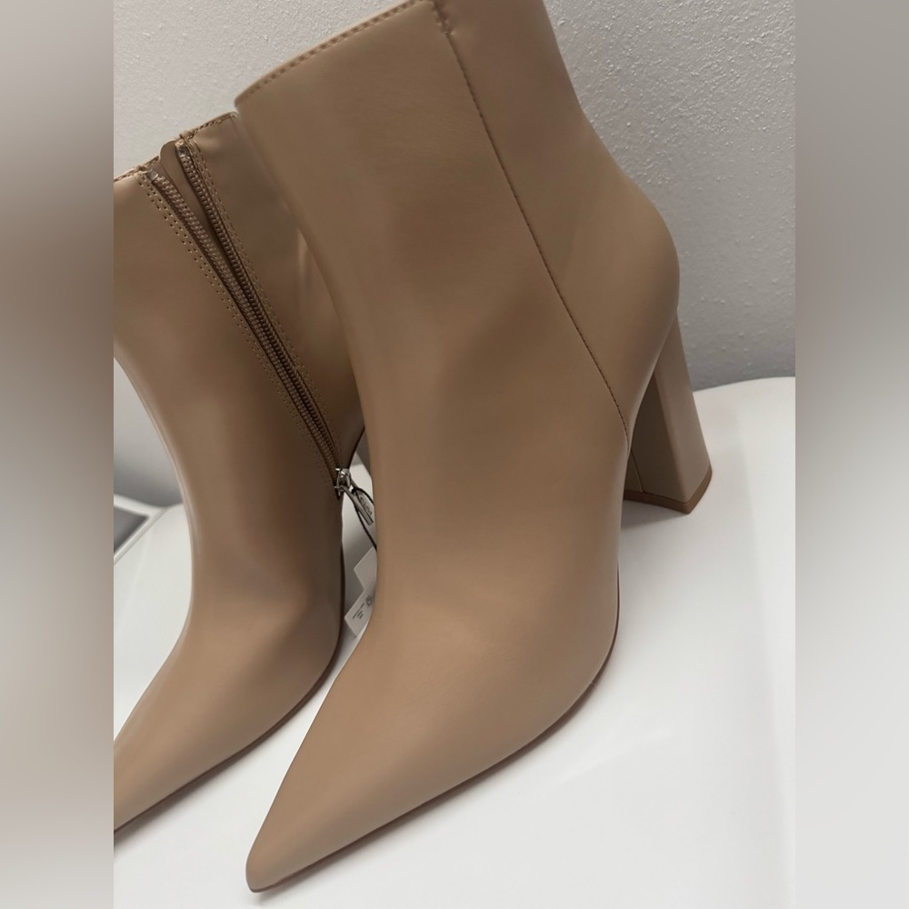Mango Chic Beige Heeled Boots